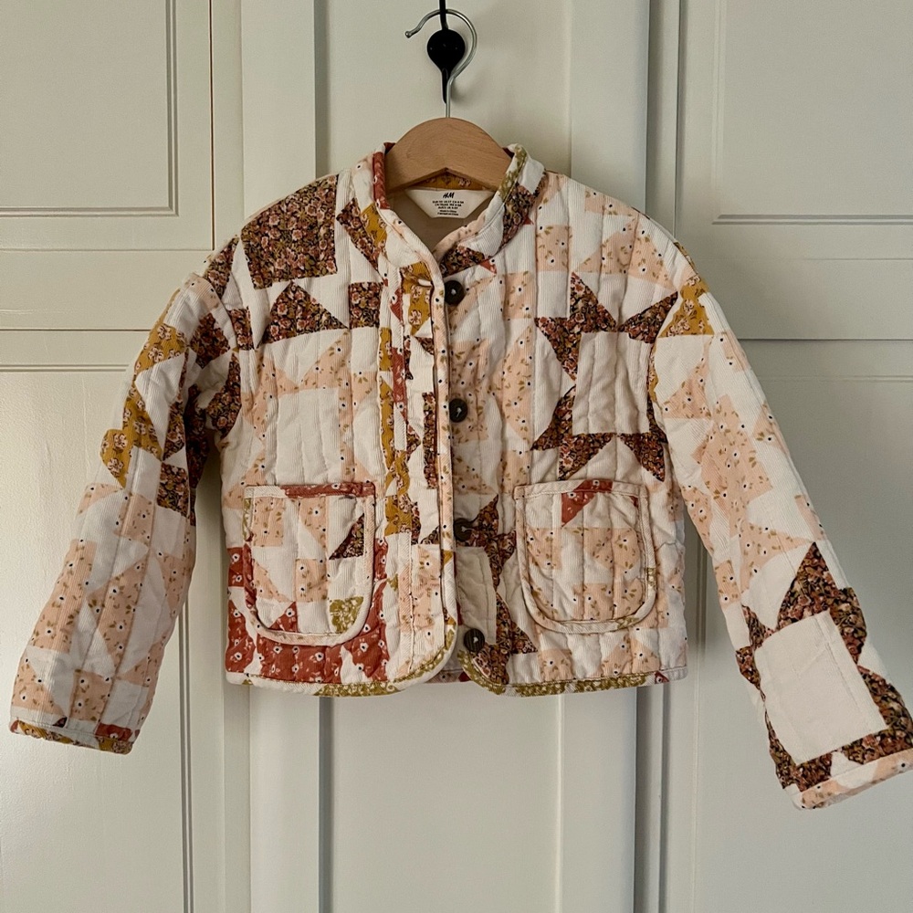 H&M Kids Patchwork Quilted Corduroy Jacket 5T